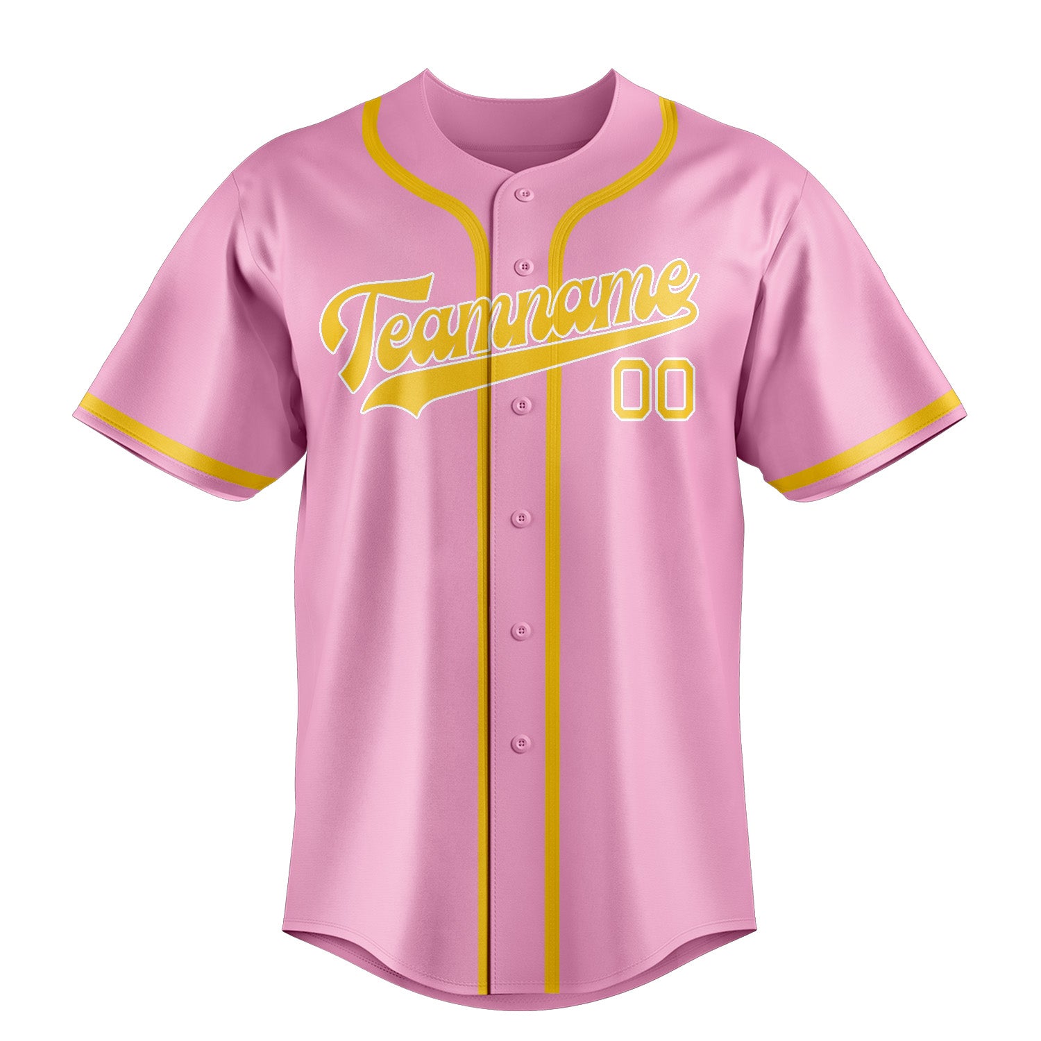 Benutzerdefiniertes Professionelles Rosa Gold Baseballtrikot