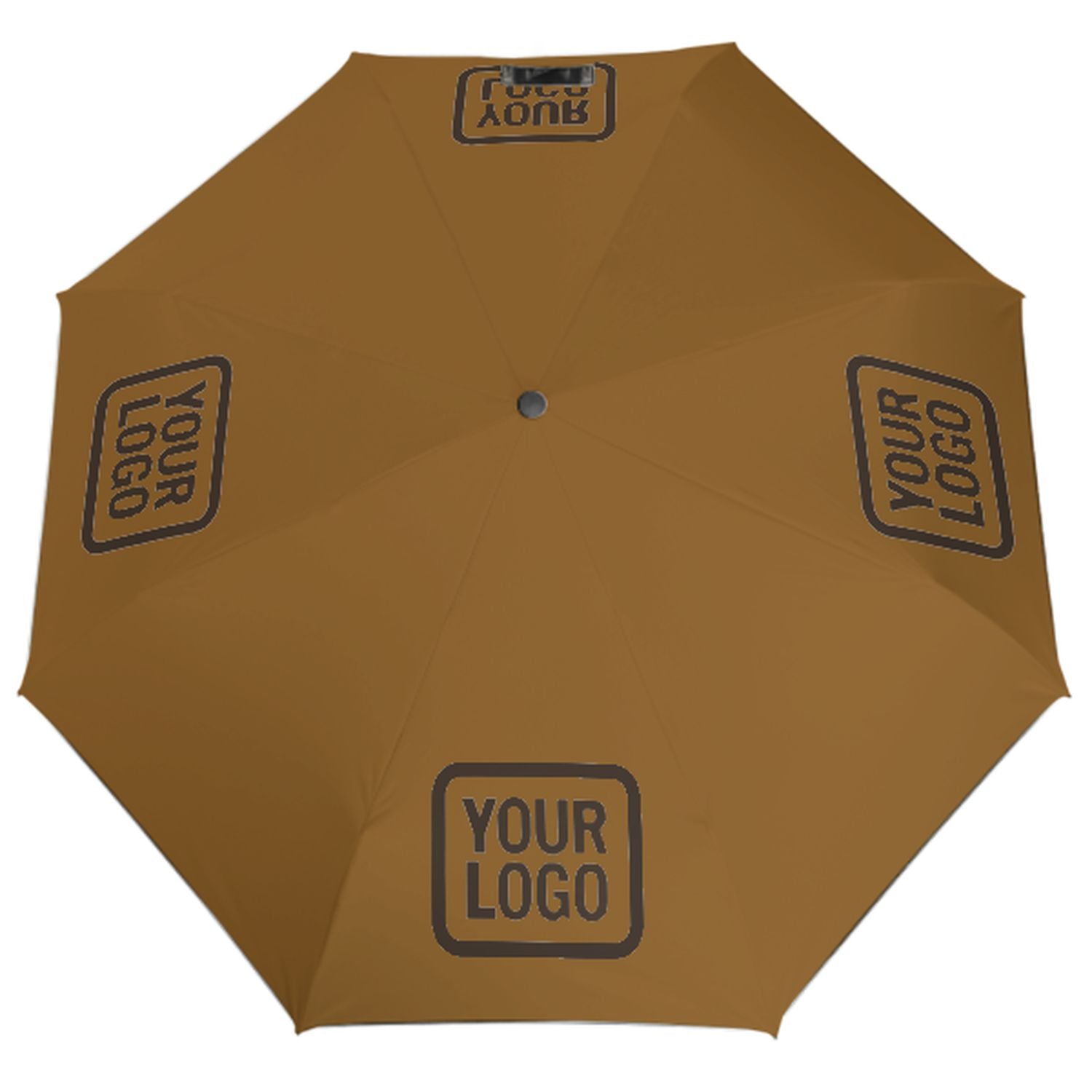 Maßgeschneidertes Khaki Braun Automatik-Regenschirm