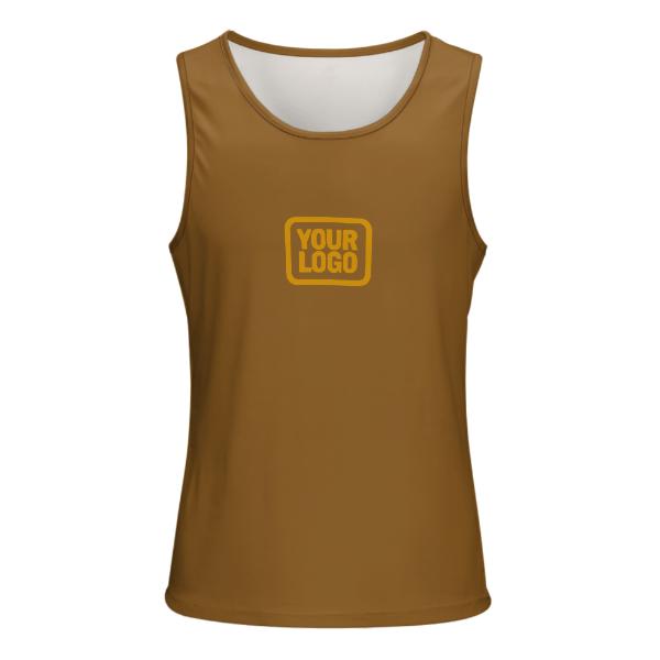 Maßgeschneidertes Khaki Gelb Herren Tanktop