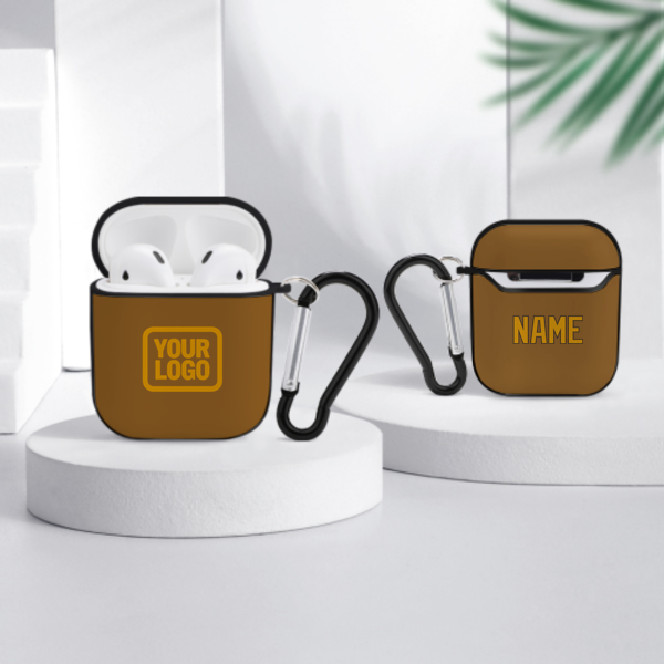 Maßgeschneidertes Khaki Gelb AirPods-Hülle