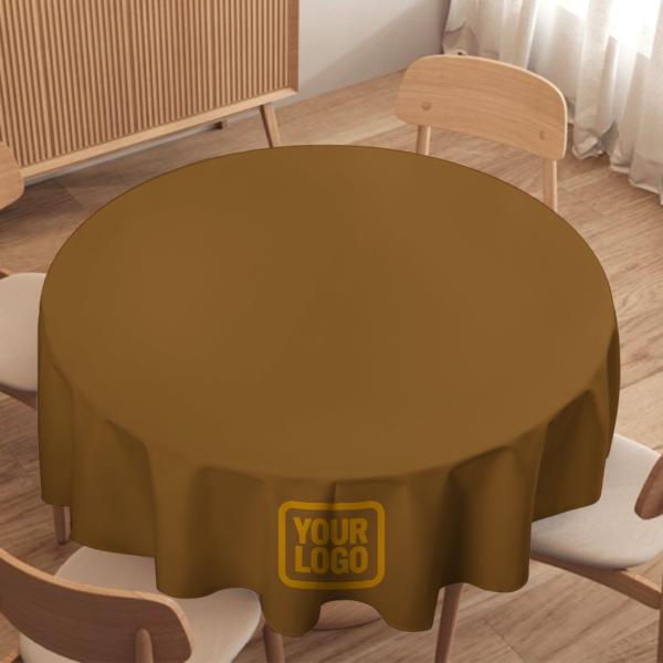 Maßgeschneidertes Khaki Gelb Runde Tischdecke