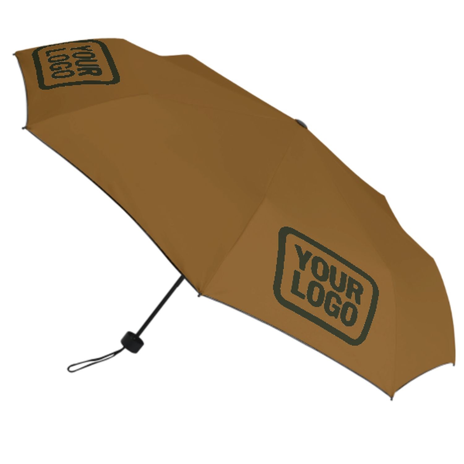 Maßgeschneidertes Khaki Dunkles Oliv Automatik-Regenschirm