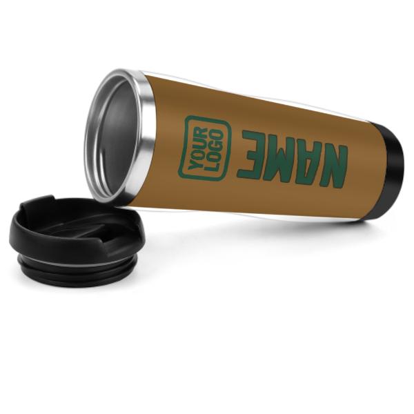 Maßgeschneidertes Khaki Moosgrün Edelstahlbecher