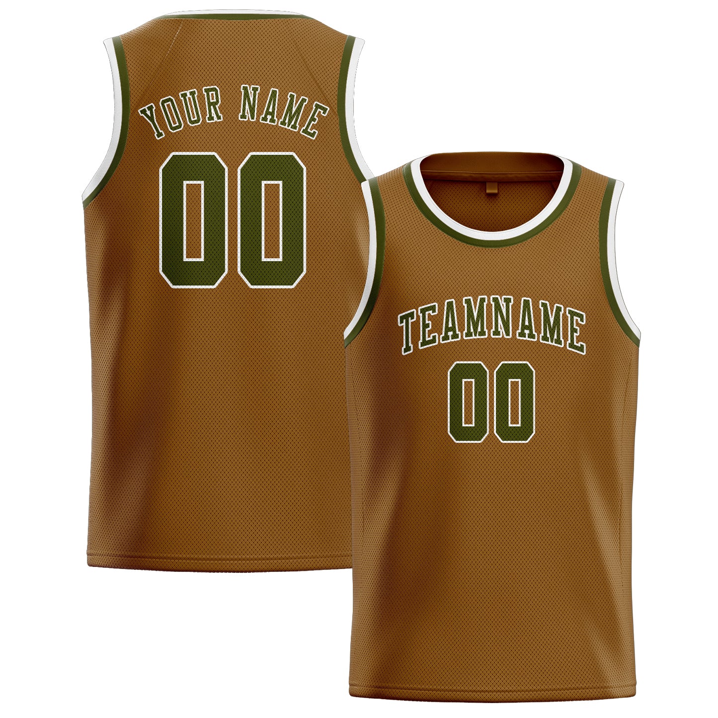 Benutzerdefiniertes Professionelles Khaki Dunkles Oliv Basketballtrikot
