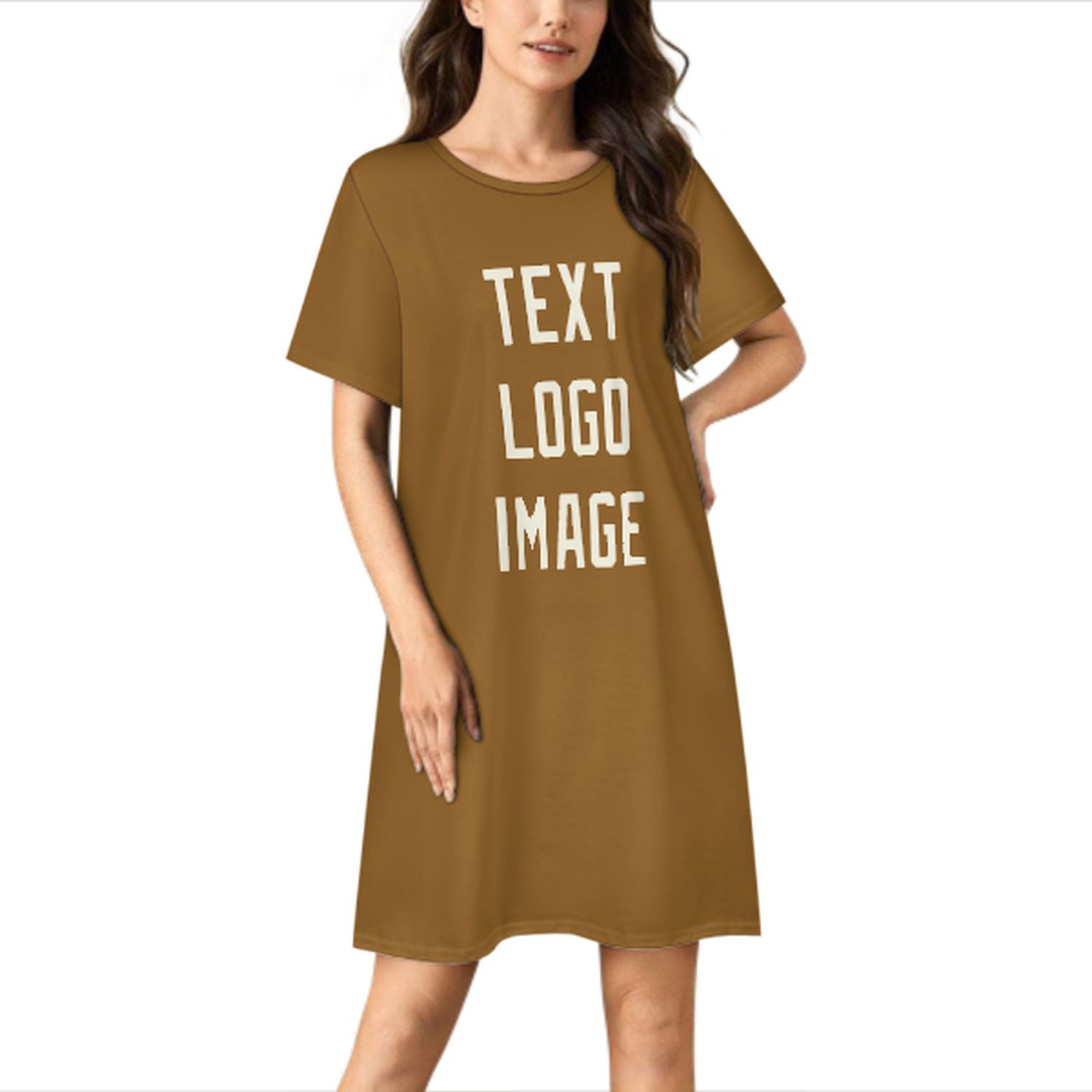 Maßgeschneidertes Khaki Beige Nachthemd