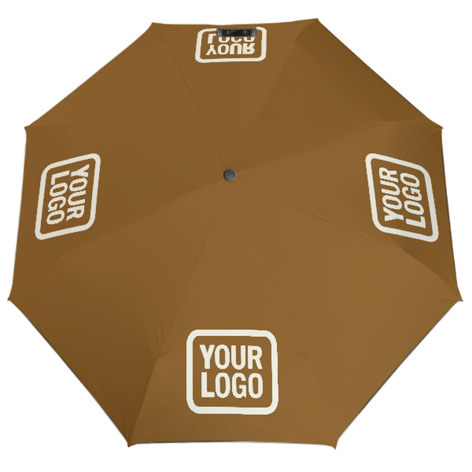 Maßgeschneidertes Khaki Beige Automatik-Regenschirm