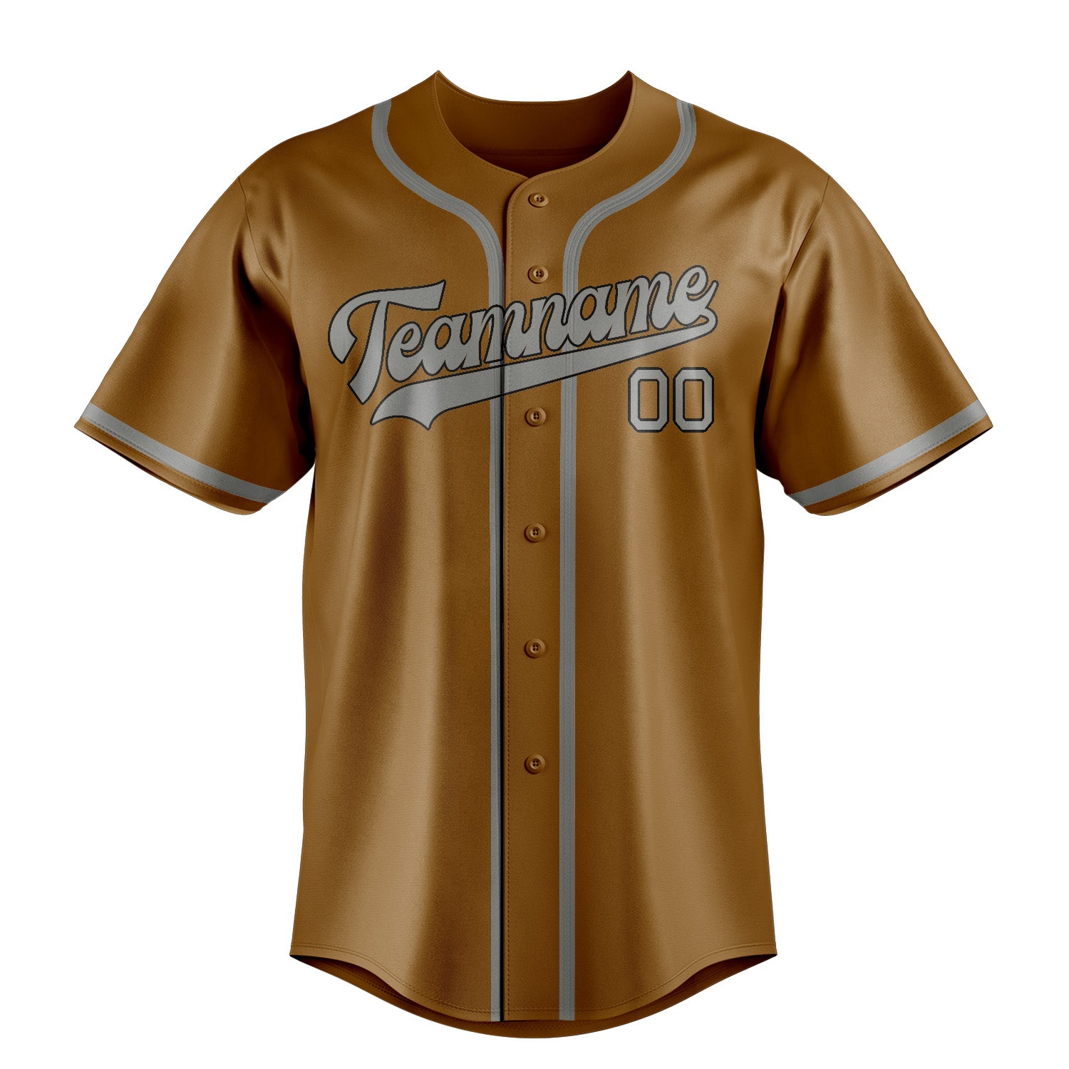 Benutzerdefiniertes Professionelles Khaki Grau Baseballtrikot