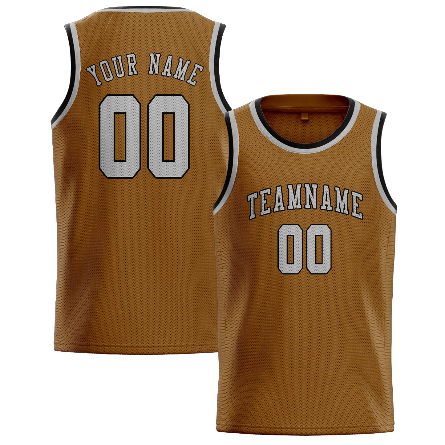 Benutzerdefiniertes Professionelles Khaki Grau Basketballtrikot