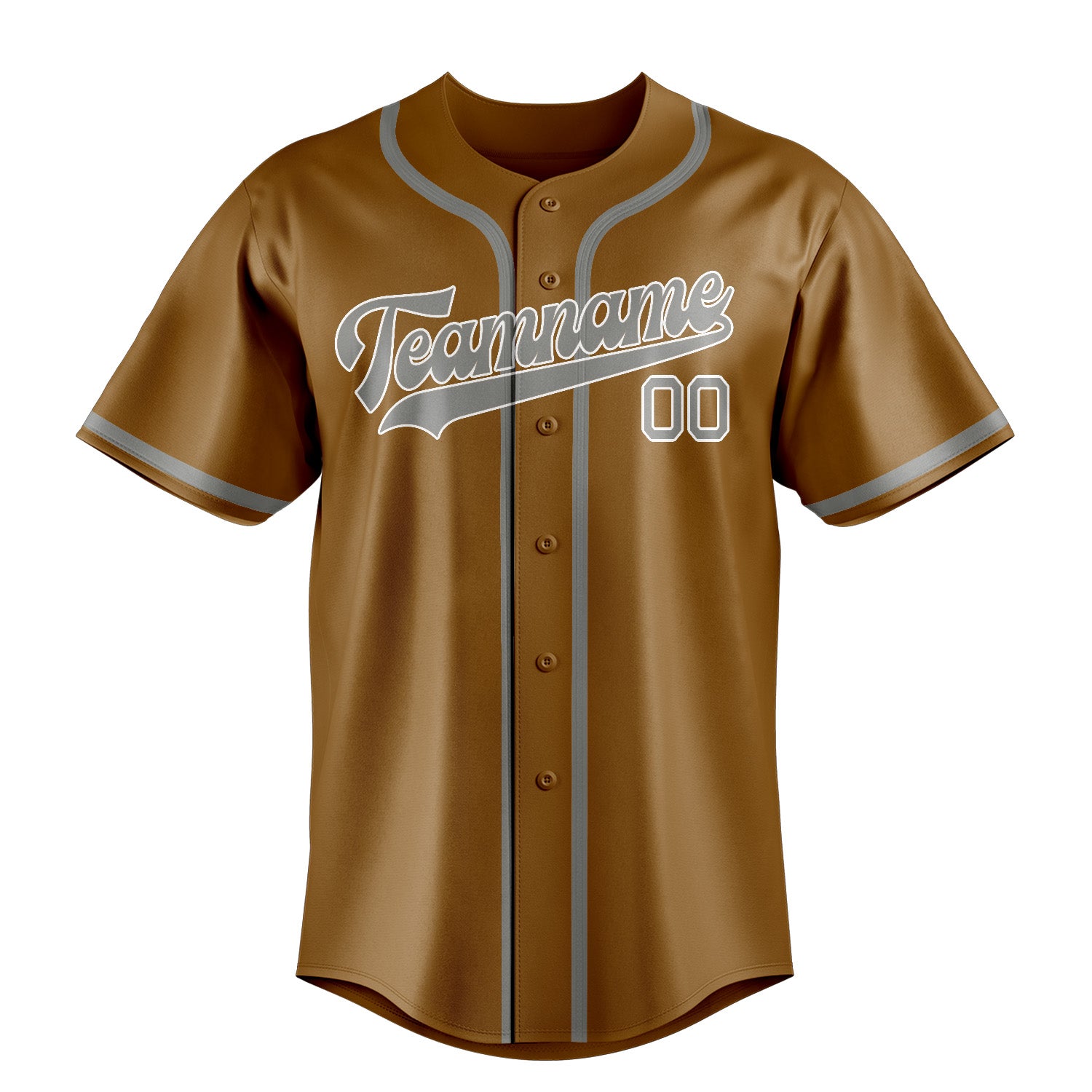 Benutzerdefiniertes Professionelles Khaki Grau Baseballtrikot