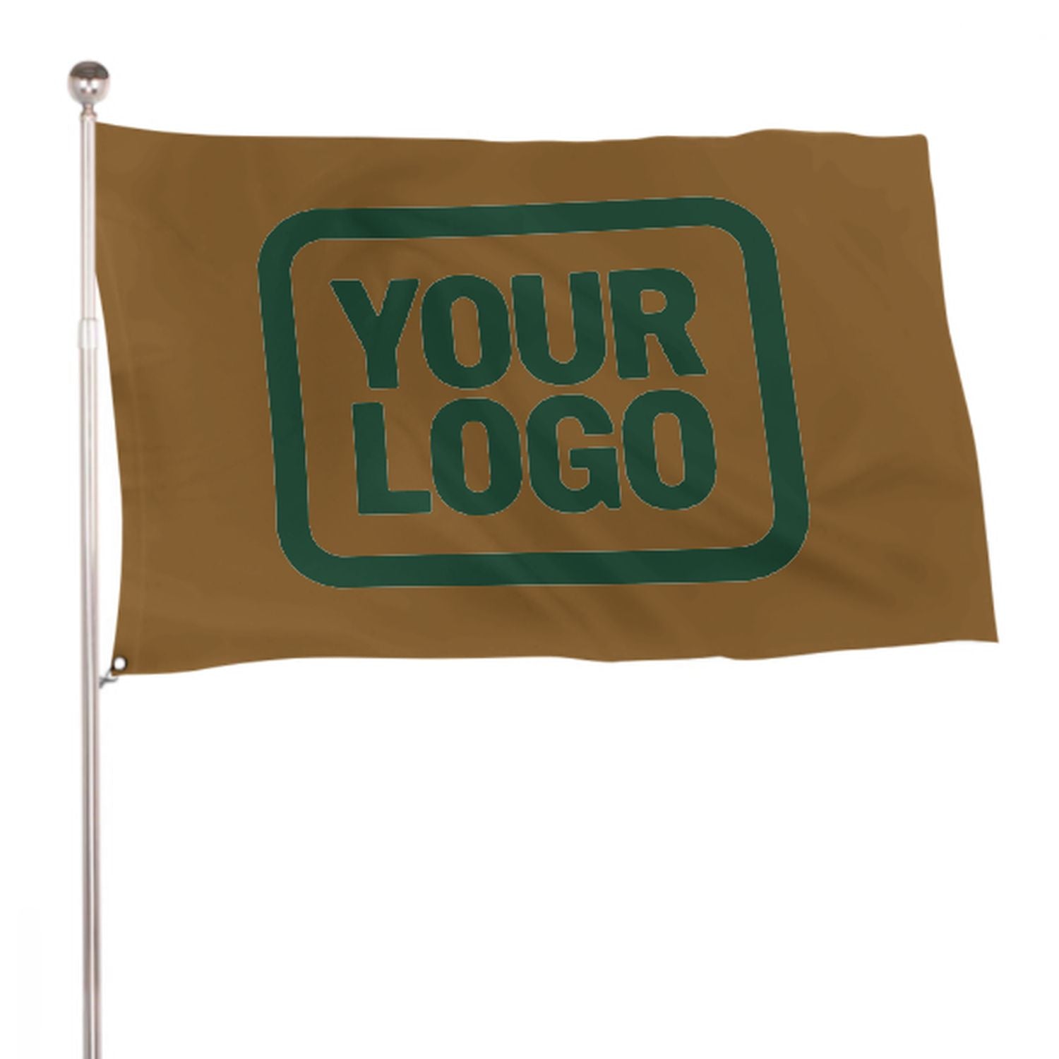 Maßgeschneidertes Khaki Moosgrün Flagge