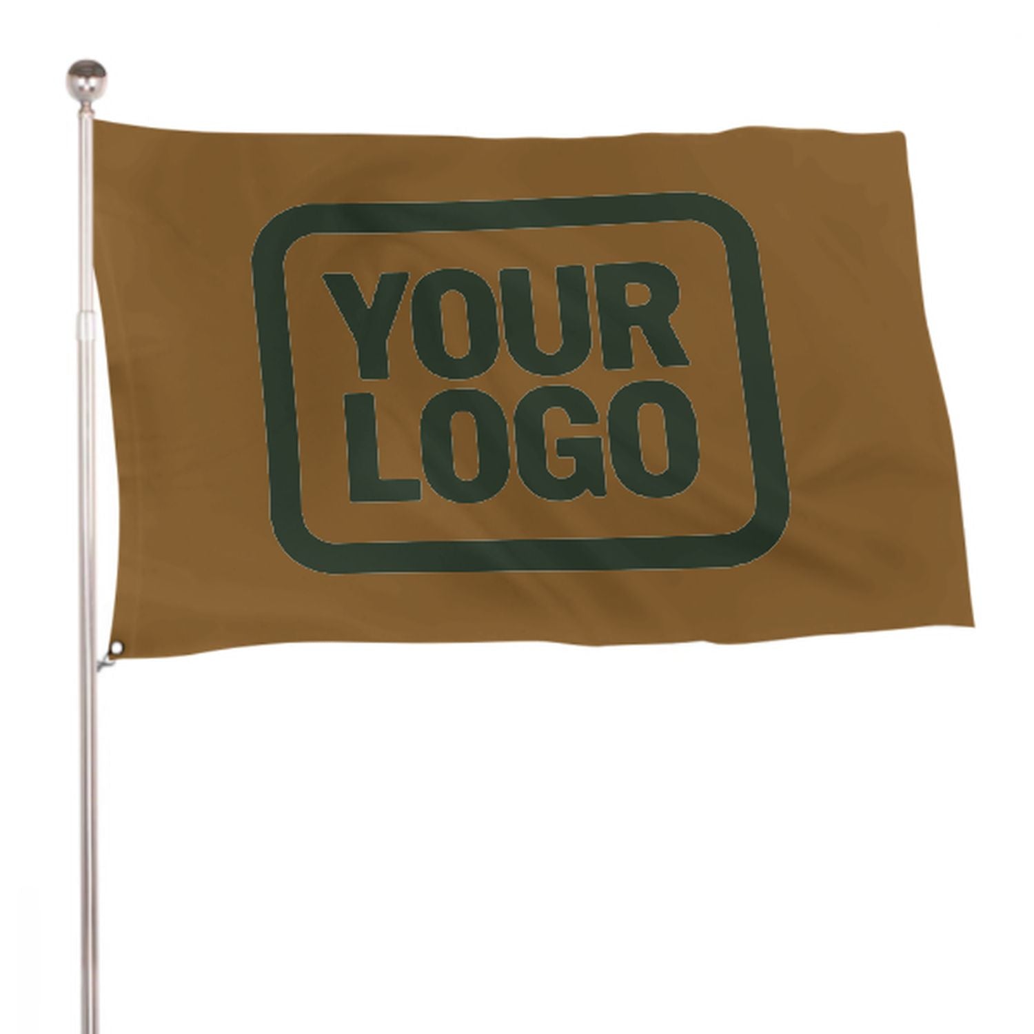 Maßgeschneidertes Khaki Tannengrün Flagge