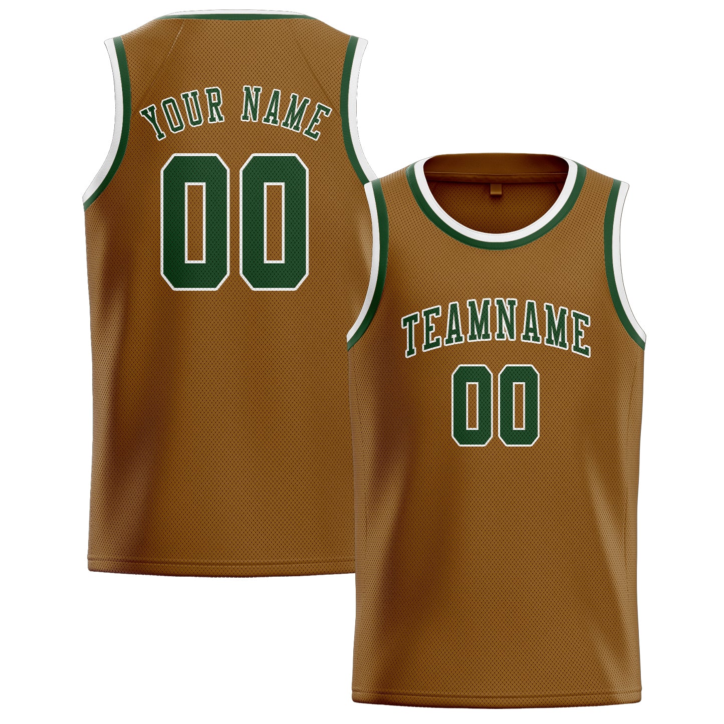 Benutzerdefiniertes Professionelles Khaki Tannengrün Basketballtrikot
