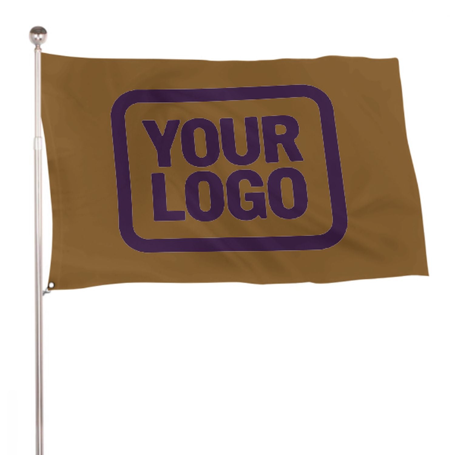Maßgeschneidertes Khaki Lila Flagge