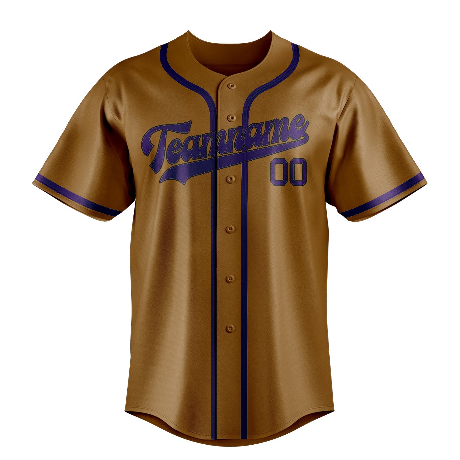 Benutzerdefiniertes Professionelles Khaki Lila Baseballtrikot