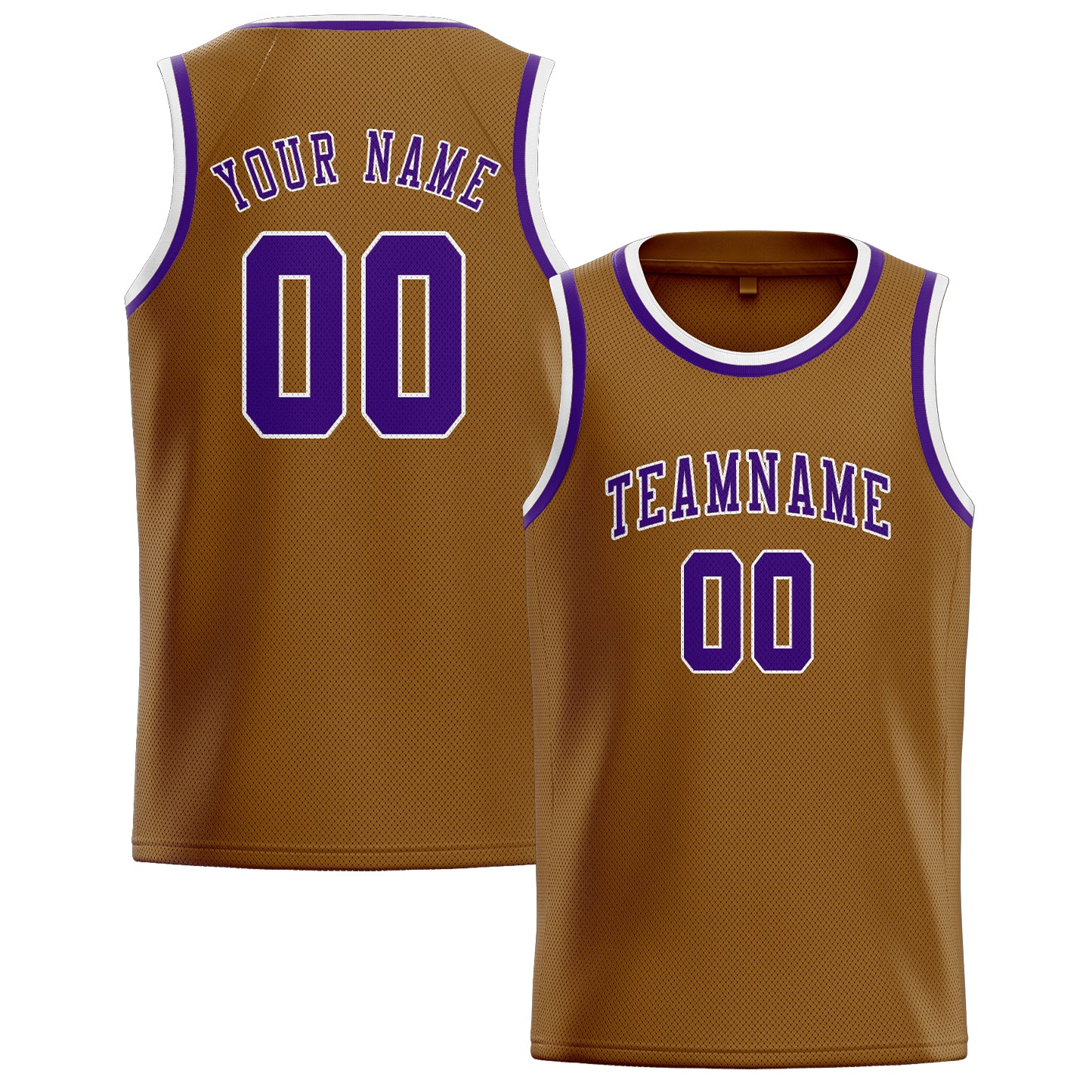 Benutzerdefiniertes Professionelles Khaki Lila Basketballtrikot
