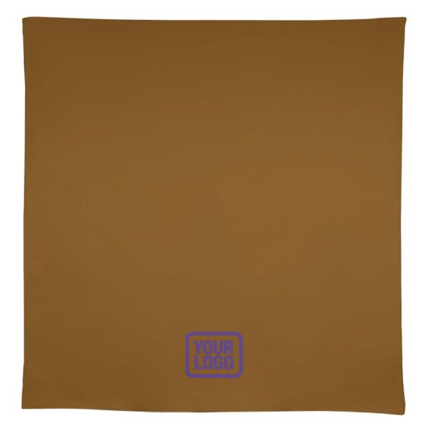 Tovaglia quadrata personalizzata color kaki e viola