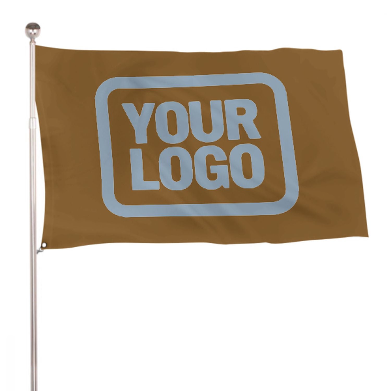 Maßgeschneidertes Khaki Hellblau Flagge
