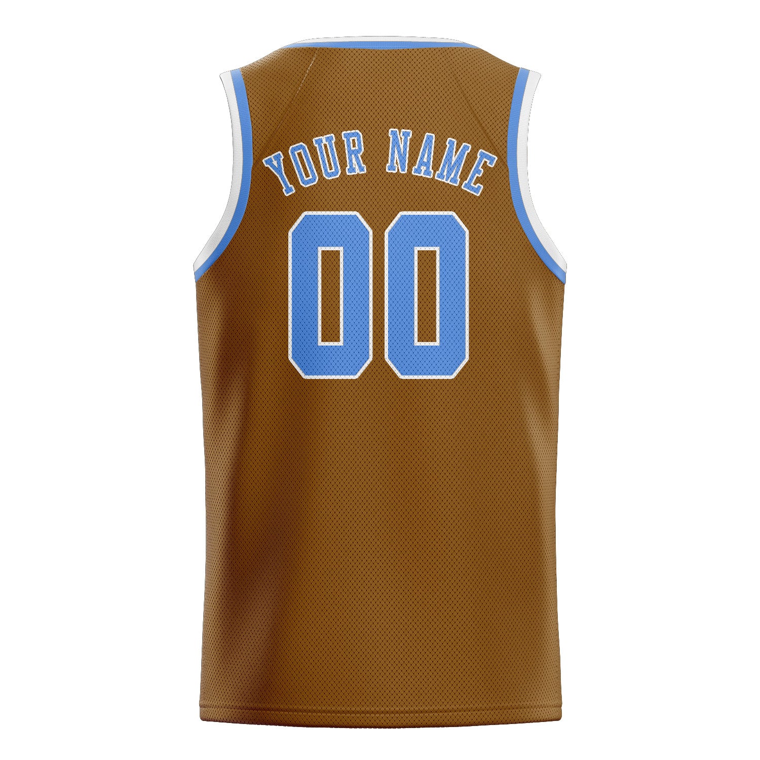 Benutzerdefiniertes Professionelles Khaki Hellblau Basketballtrikot