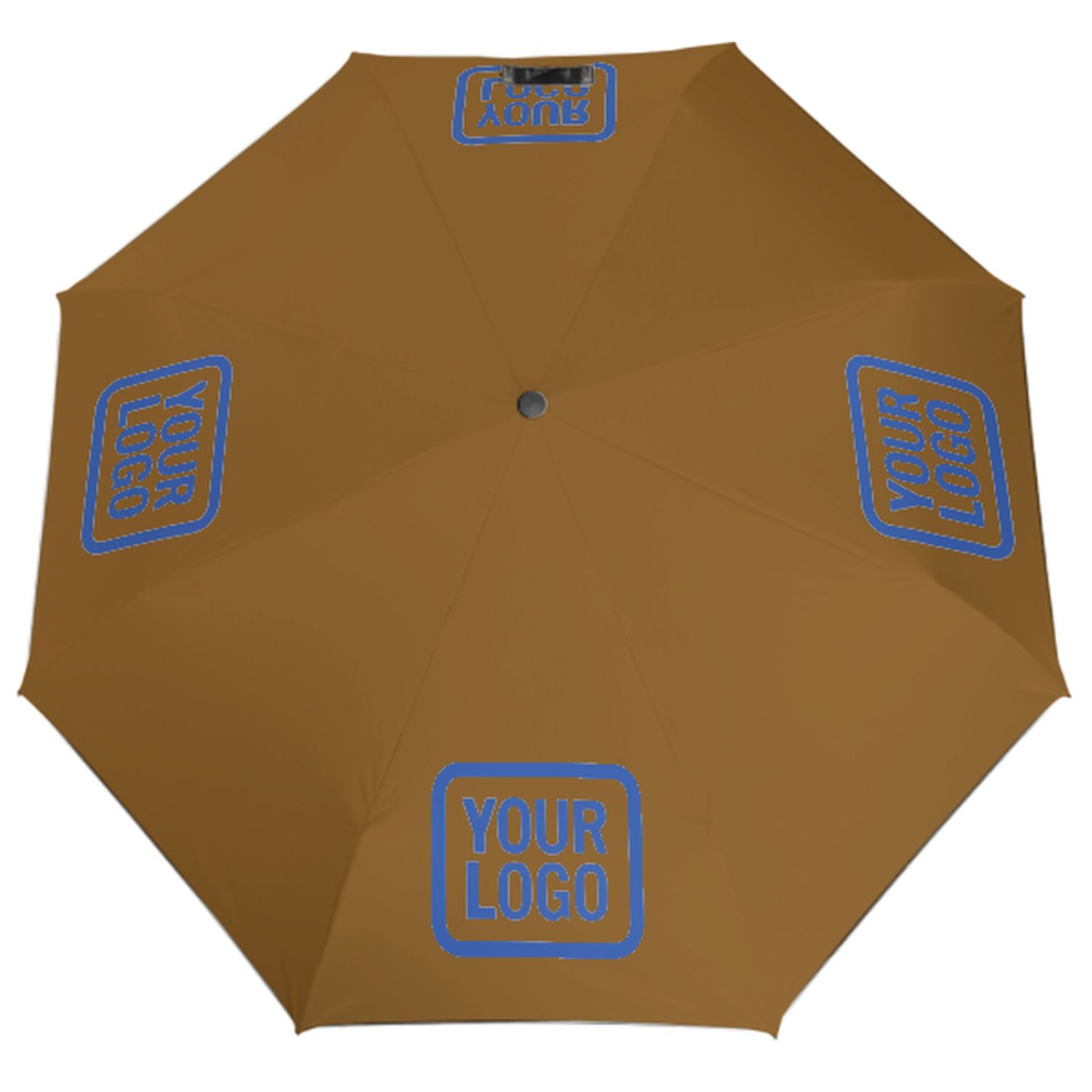 Maßgeschneidertes Khaki Himmelblau Automatik-Regenschirm