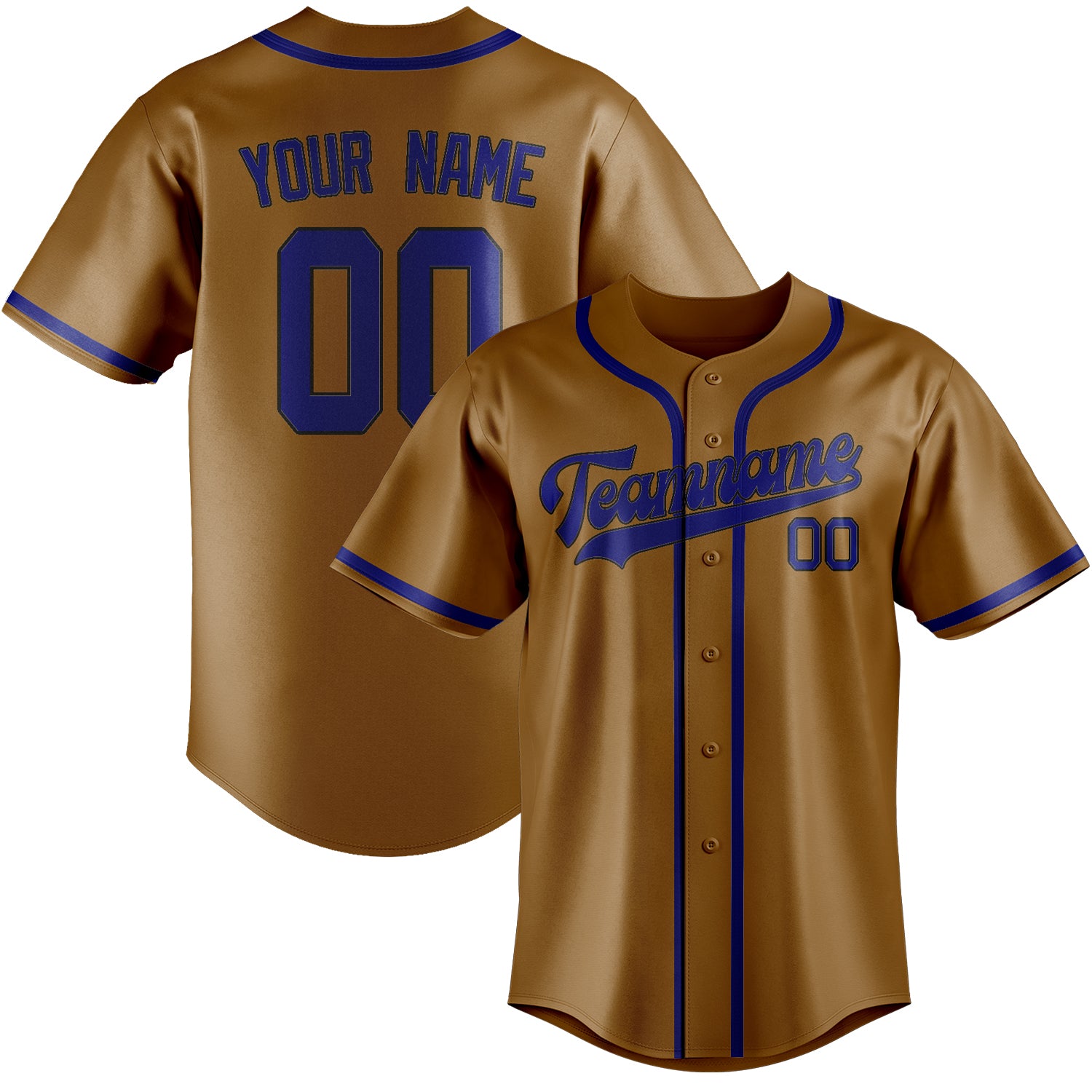 Benutzerdefiniertes Professionelles Khaki Himmelblau Baseballtrikot