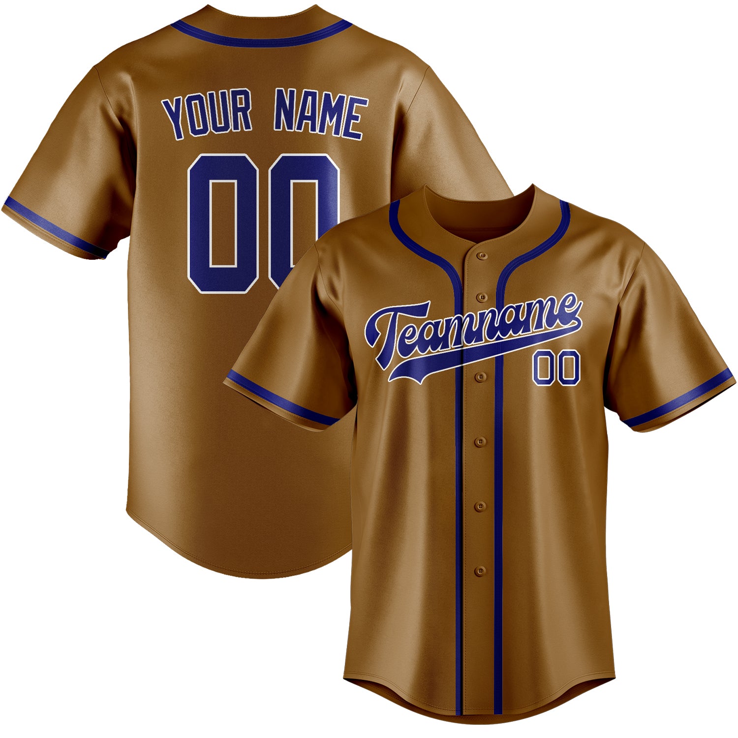 Benutzerdefiniertes Professionelles Khaki Himmelblau Baseballtrikot