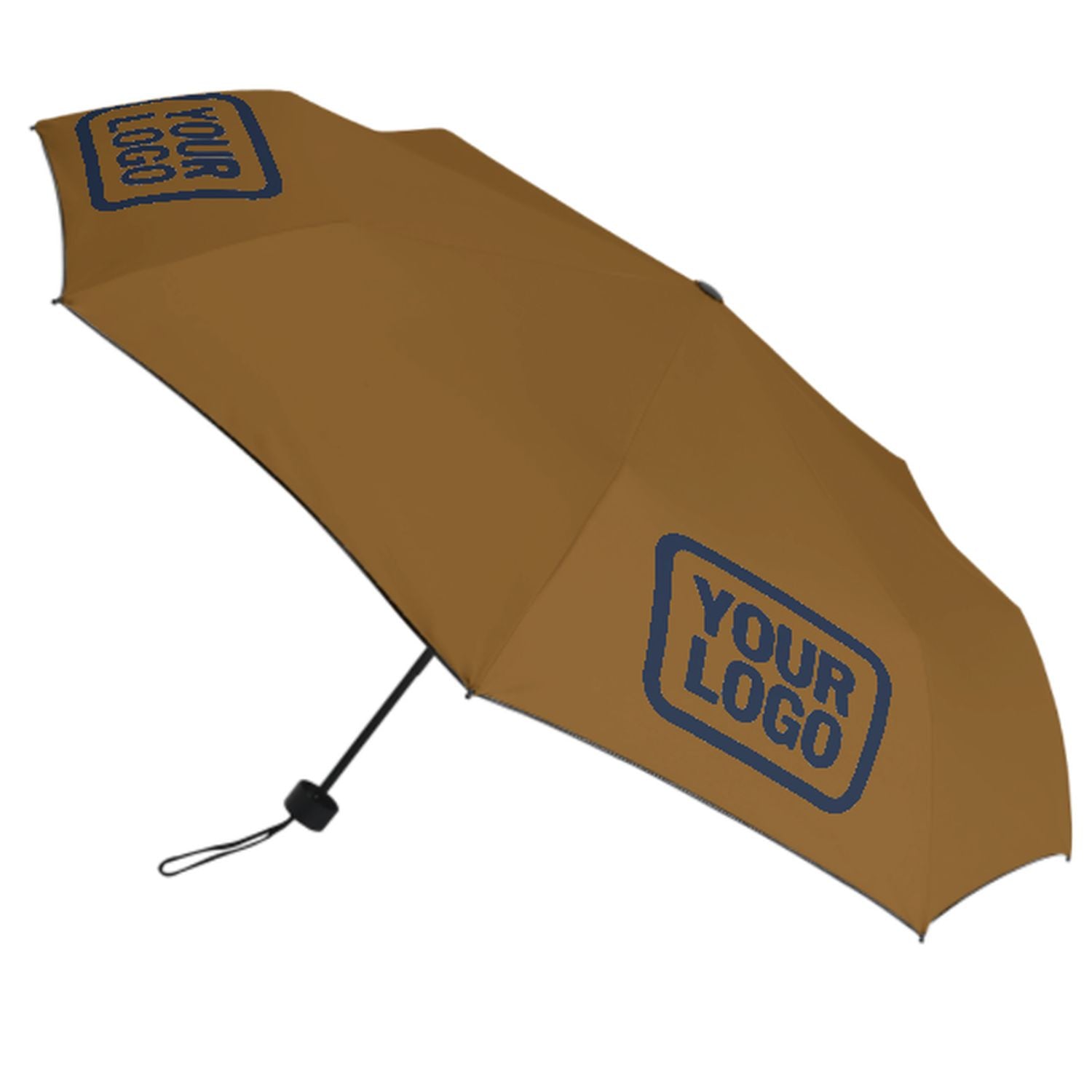 Maßgeschneidertes Khaki Marineblau Automatik-Regenschirm