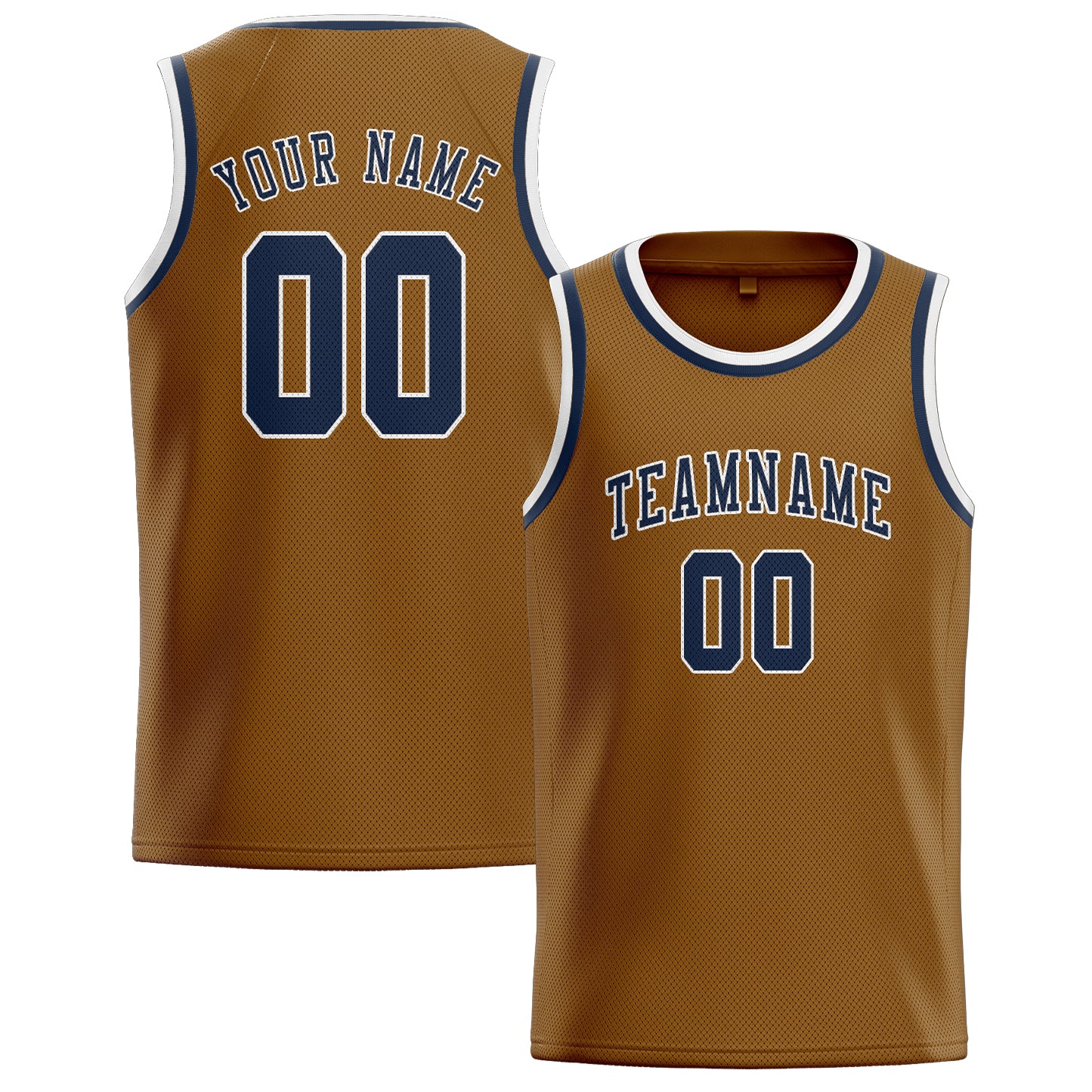 Benutzerdefiniertes Professionelles Khaki Marineblau Basketballtrikot