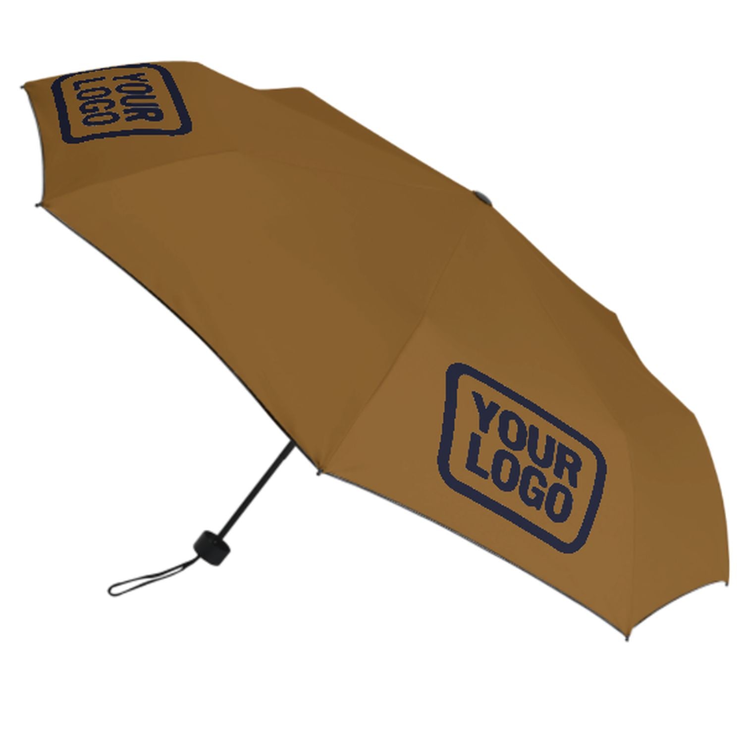 Maßgeschneidertes Khaki Stahlblau Automatik-Regenschirm