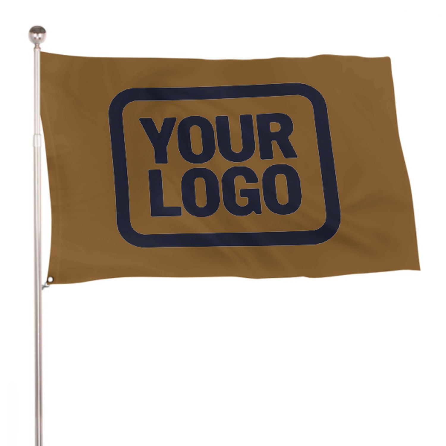 Maßgeschneidertes Khaki Stahlblau Flagge
