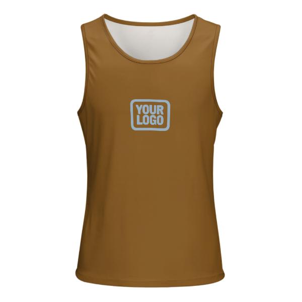 Maßgeschneidertes Khaki Hellblau Herren Tanktop
