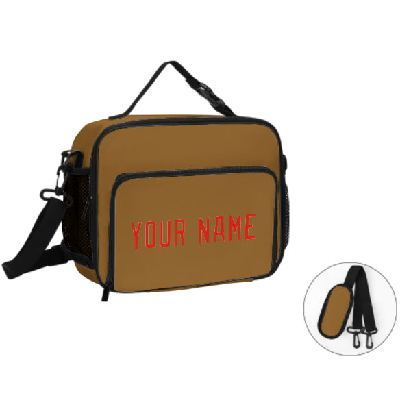 Maßgeschneidertes Khaki Orange Red Lunch-Tasche