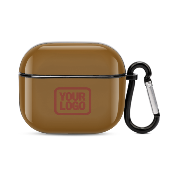 Maßgeschneidertes Khaki Korallenrot AirPods-Hülle (3. Generation)