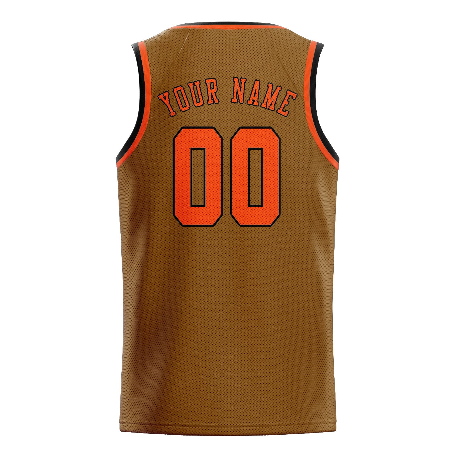 Benutzerdefiniertes Professionelles Khaki Orangerot Basketballtrikot