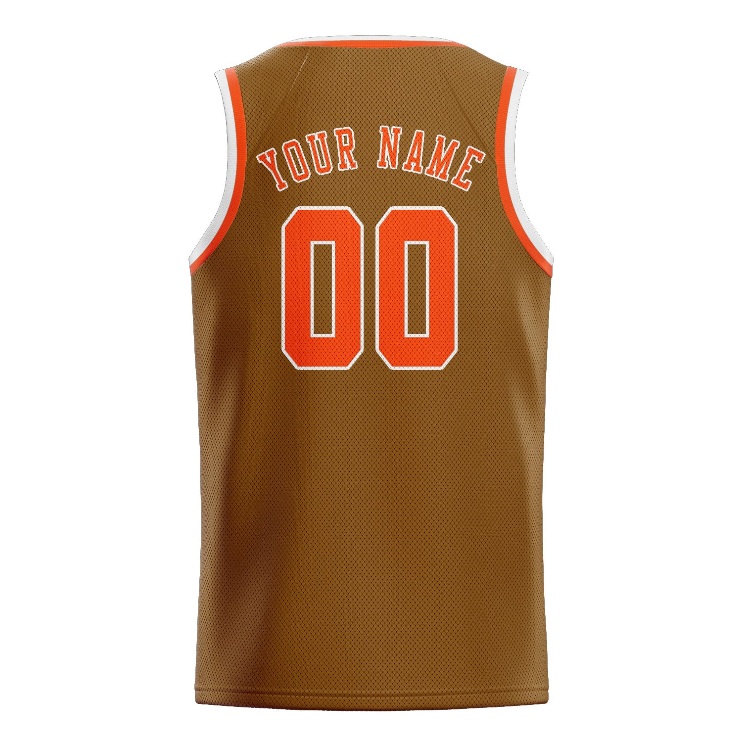 Benutzerdefiniertes Professionelles Khaki Orangerot Basketballtrikot