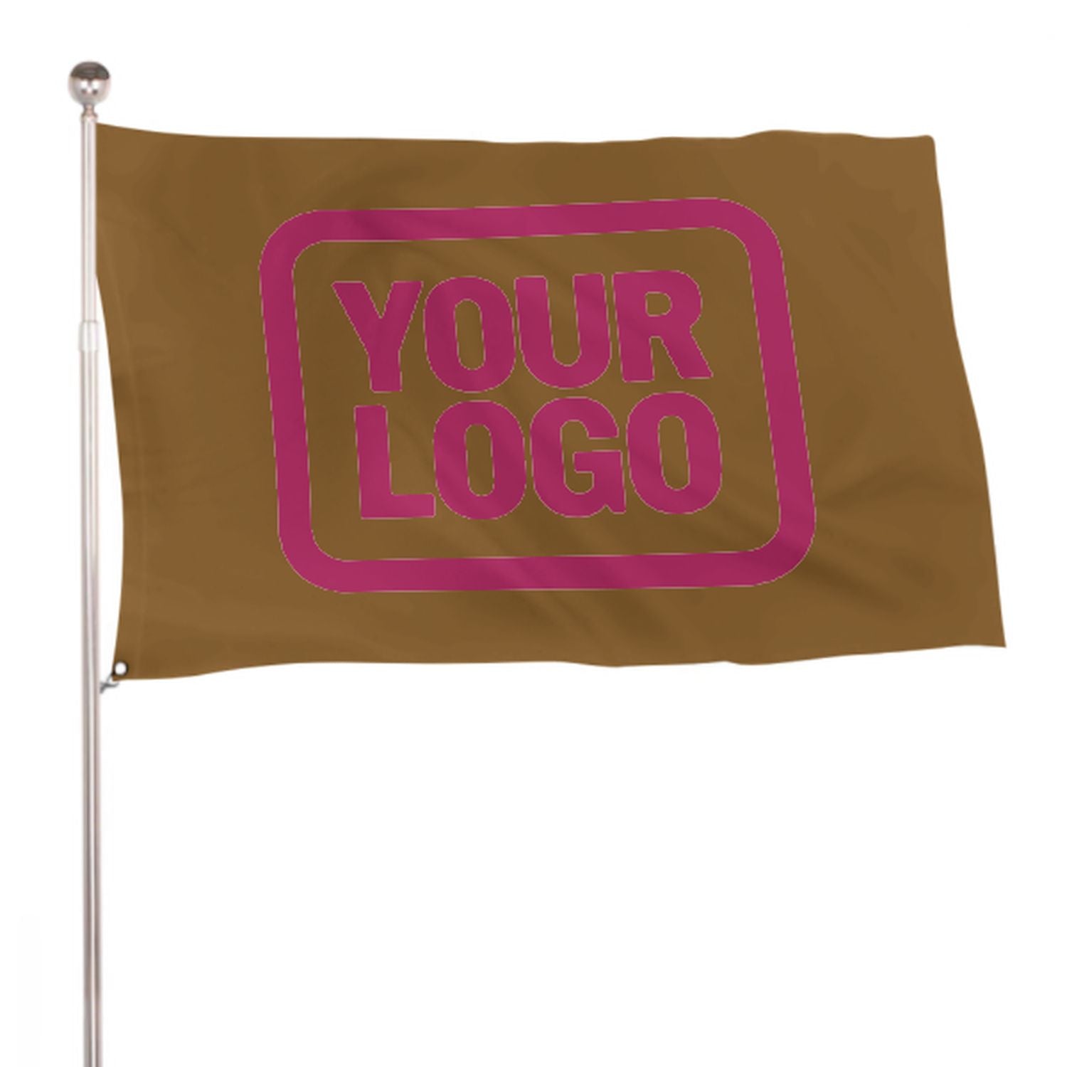 Maßgeschneidertes Khaki Rosarot Flagge