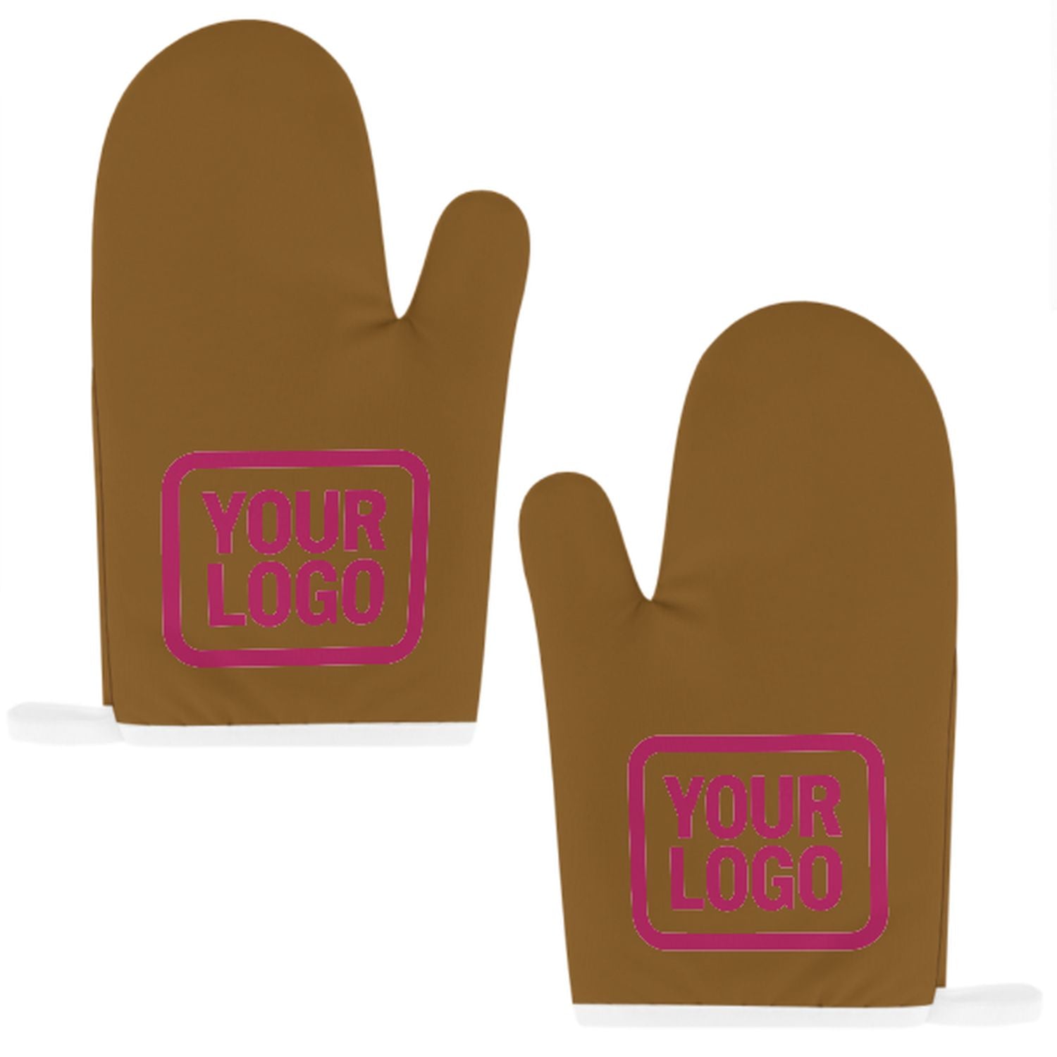 Maßgeschneidertes Khaki  Rosarot Topfhandschuh Set – 2-teilig