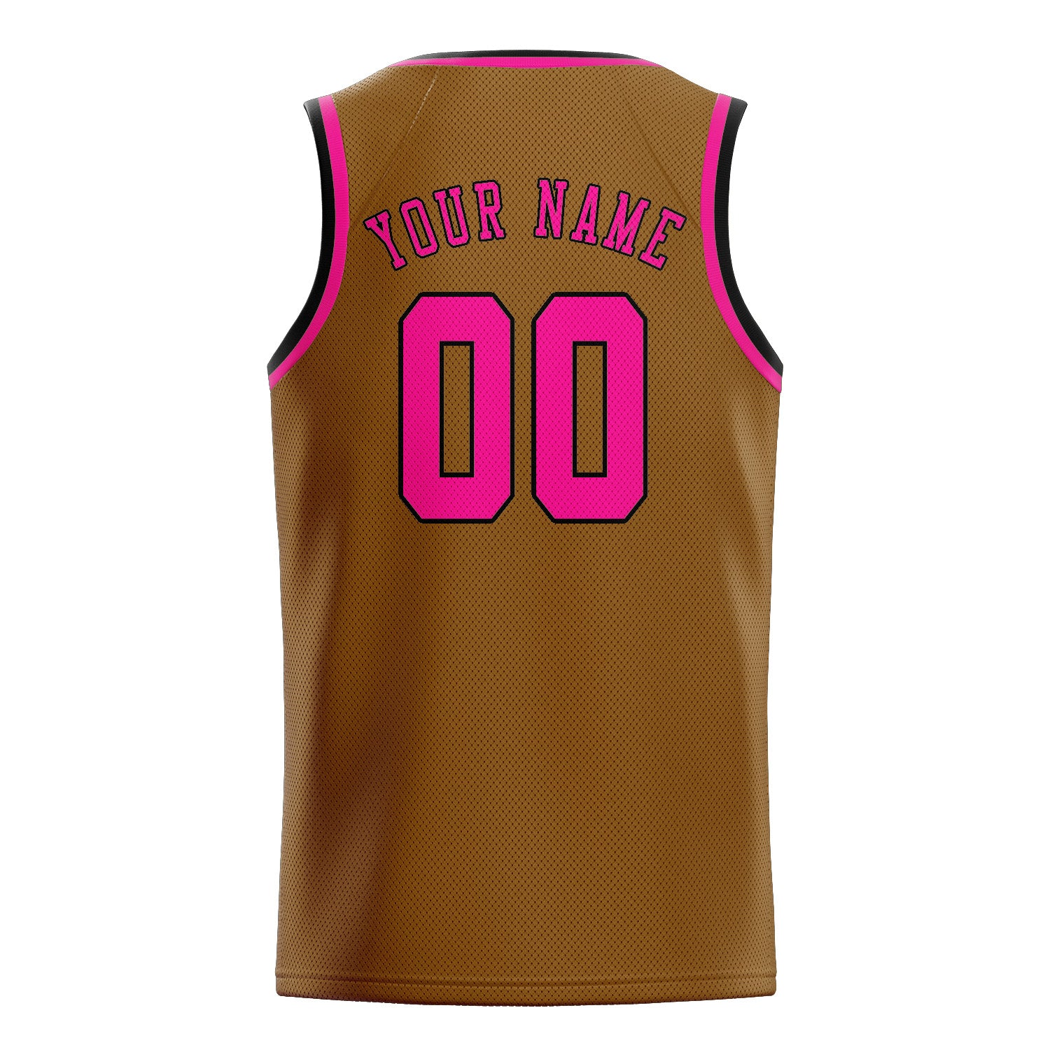 Benutzerdefiniertes Professionelles Khaki Rosarot Basketballtrikot