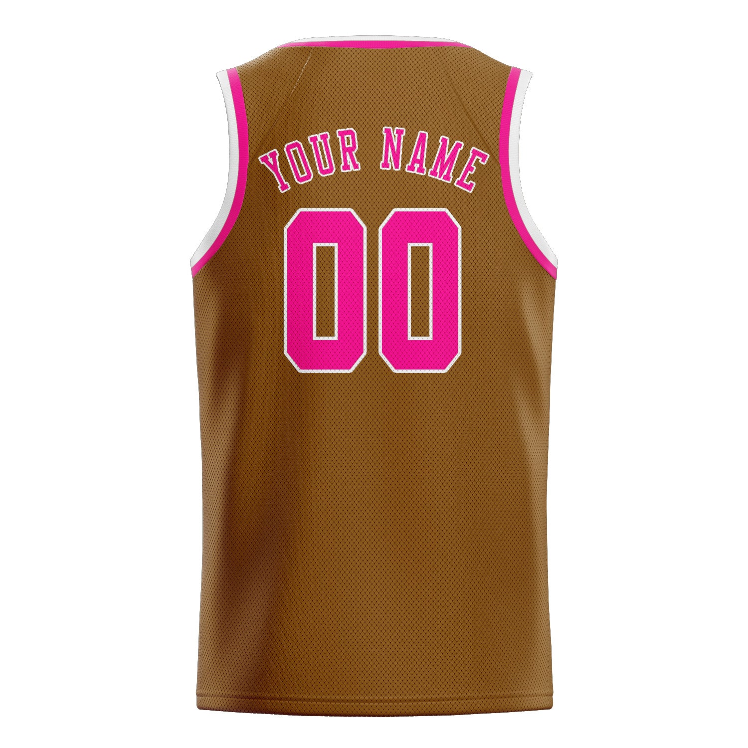 Benutzerdefiniertes Professionelles Khaki Rosarot Basketballtrikot