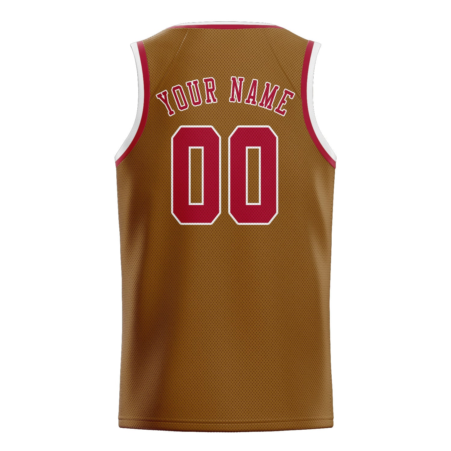 Benutzerdefiniertes Professionelles Khaki Rot Basketballtrikot