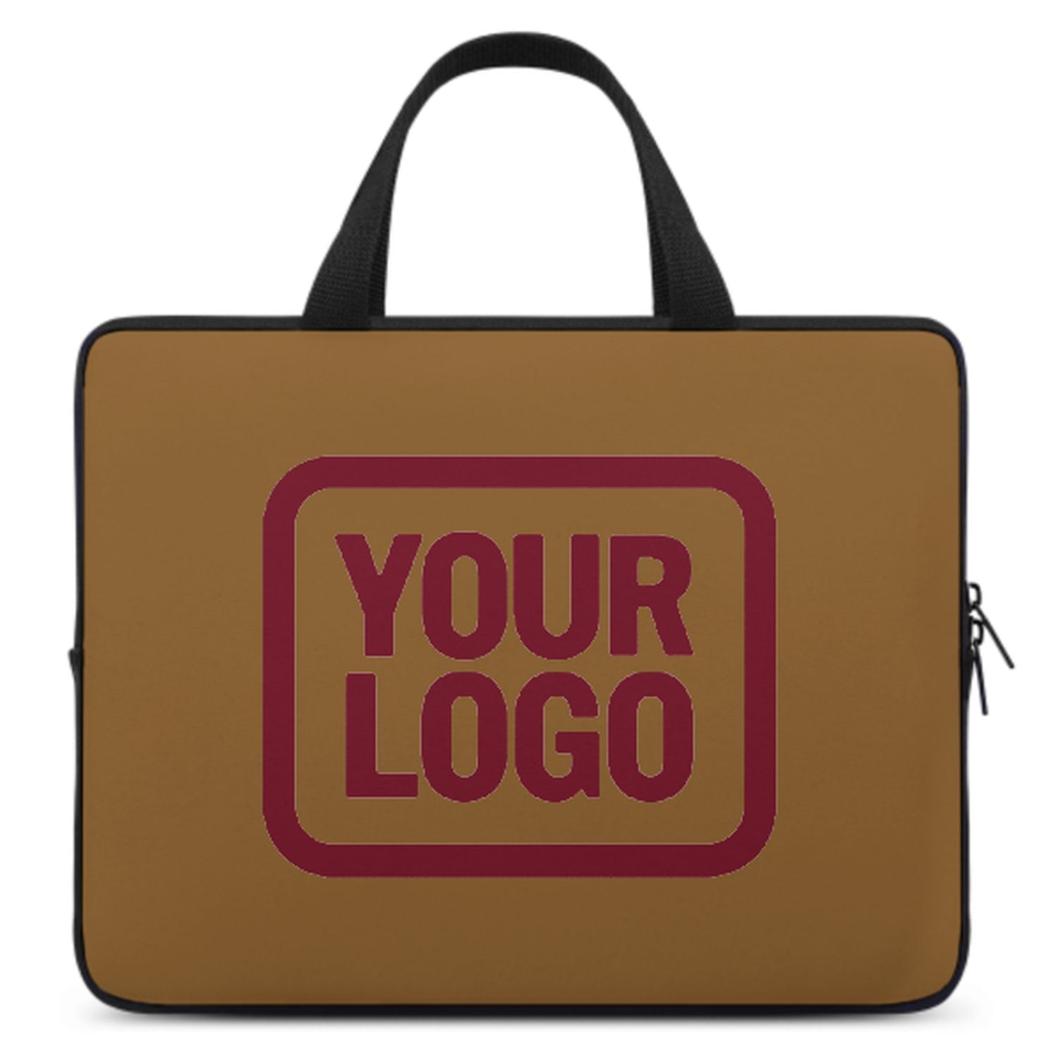 Maßgeschneidertes Khaki Crimson Red Laptop Tasche