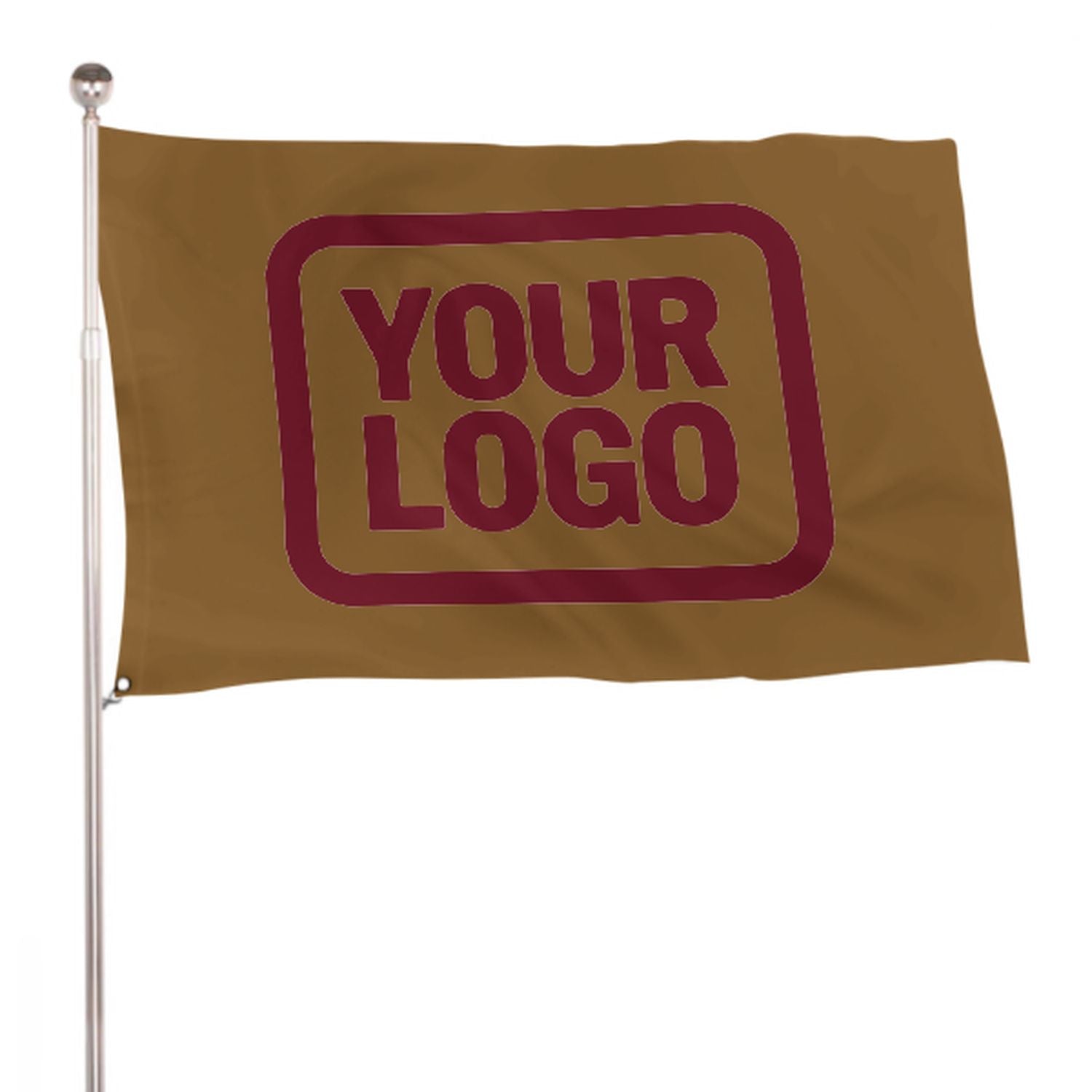 Maßgeschneidertes Khaki Karmesinrot Flagge