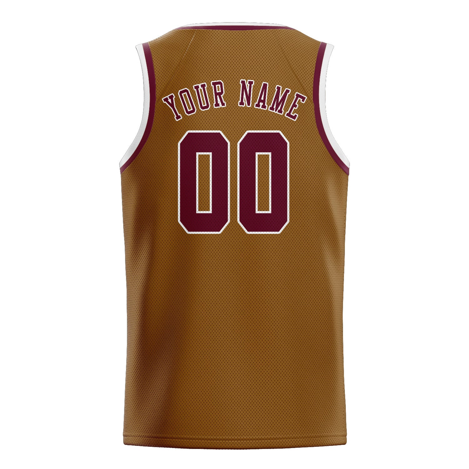 Benutzerdefiniertes Professionelles Khaki Karmesinrot Basketballtrikot