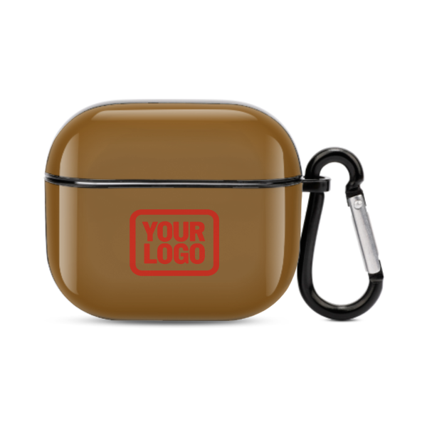 Maßgeschneidertes Khaki Orangerot AirPods-Hülle (3. Generation)