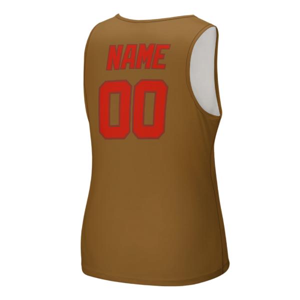 Maßgeschneidertes Khaki Orangerot Herren Tanktop