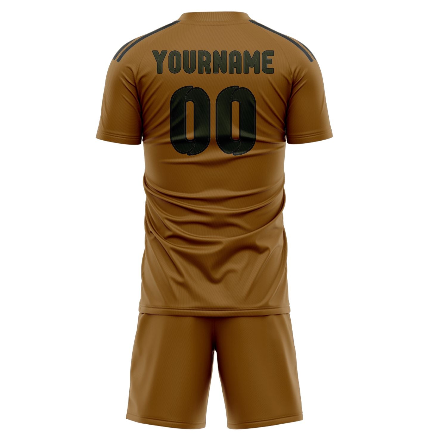 Maßgeschneidertes Professionelles Khaki Dunkles Oliv Fußballtrikot-Set