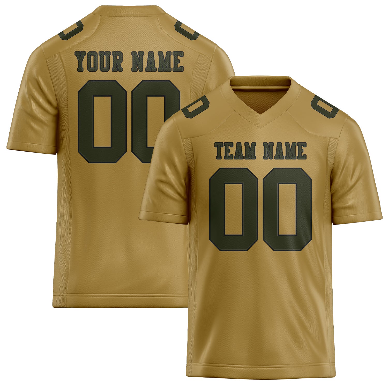 Maßgeschneidertes Professionelles Khaki Dunkles Oliv Rugbytrikot