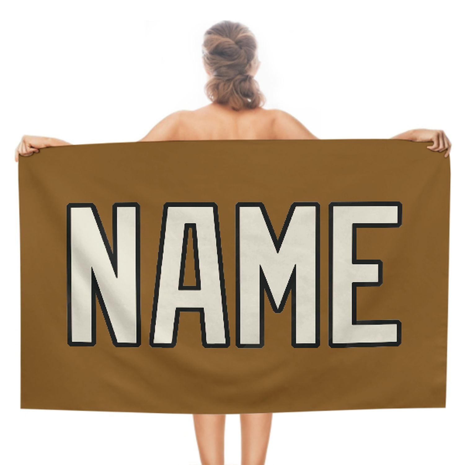 Maßgeschneidertes Khaki Beige Strandtuch