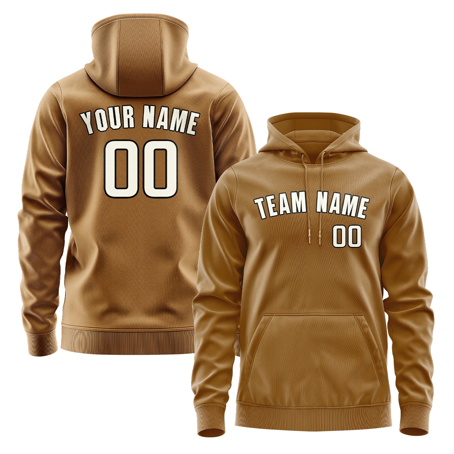 Maßgeschneidertes Khaki Beige Hoodie