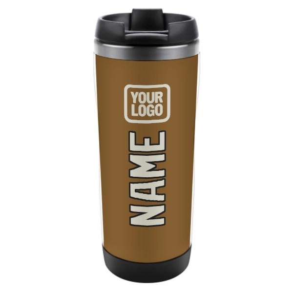 Maßgeschneidertes Khaki Beige Edelstahlbecher