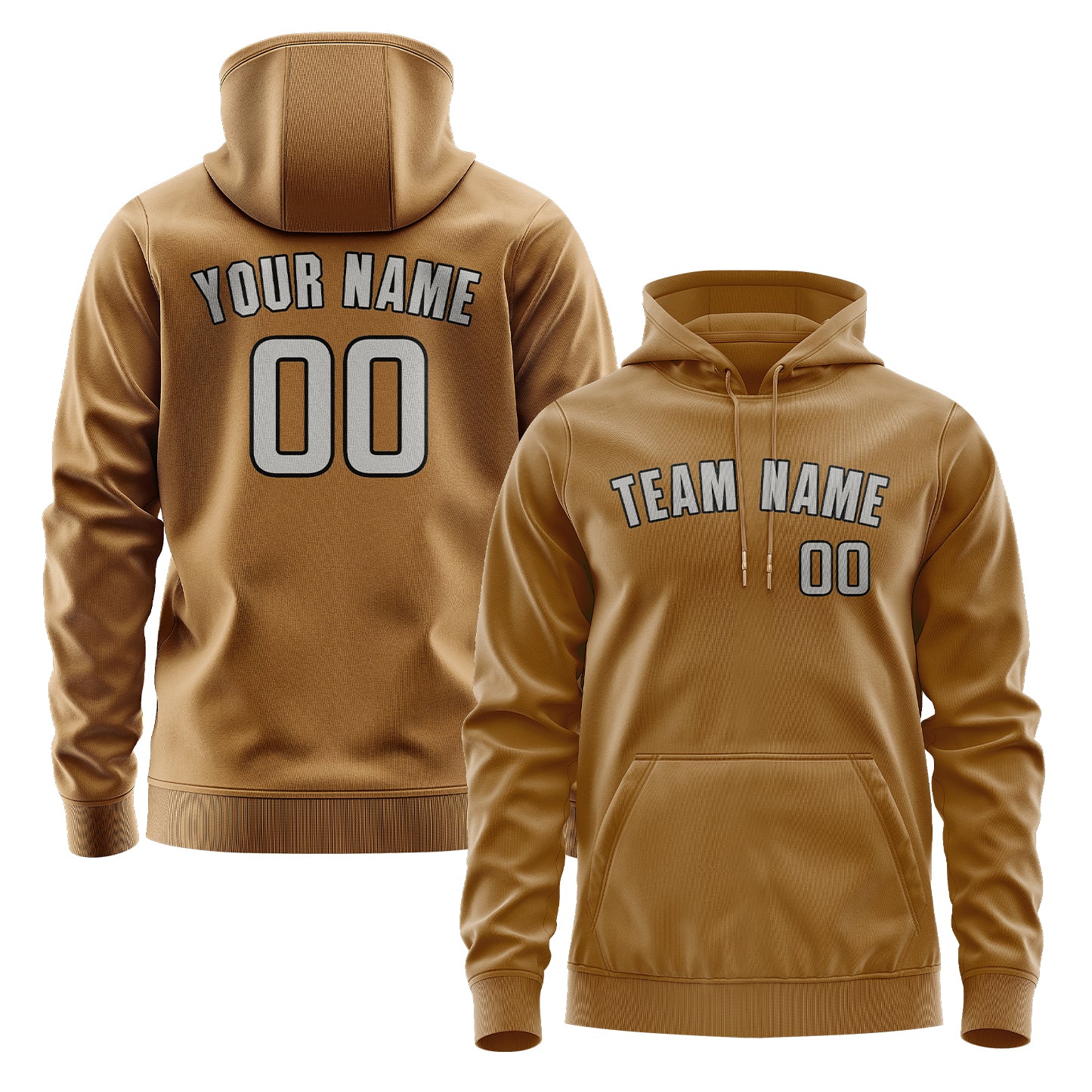 Maßgeschneidertes Khaki Grau Hoodie